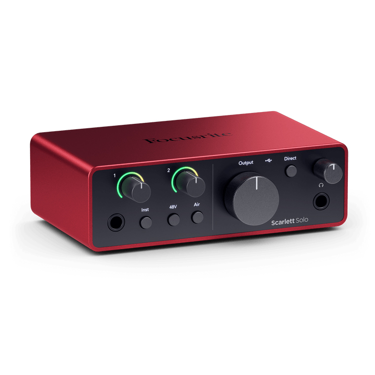USB-аудиоинтерфейс Focusrite Scarlett Solo Studio 4th — разъёмы и органы управления - фото 1