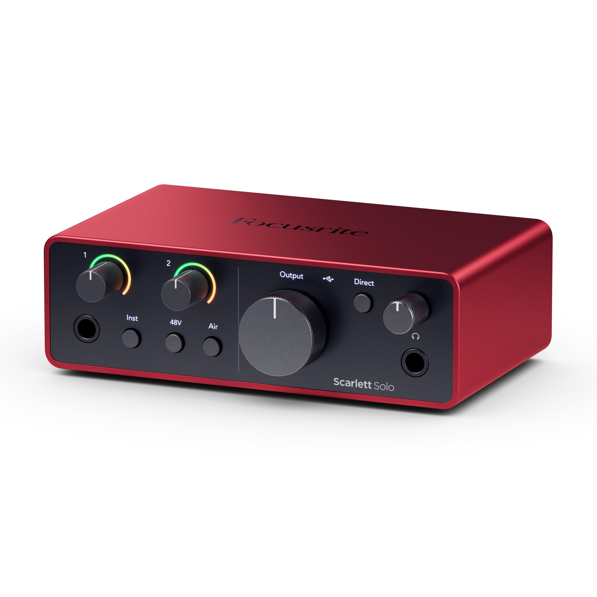 USB-аудиоинтерфейс Focusrite Scarlett Solo 4th gen — разъёмы и органы управления - фото 3