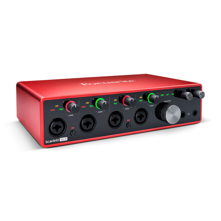USB-аудиоинтерфейс Focusrite Scarlett 18i8 3rd gen — разъёмы и органы управления - фото 2