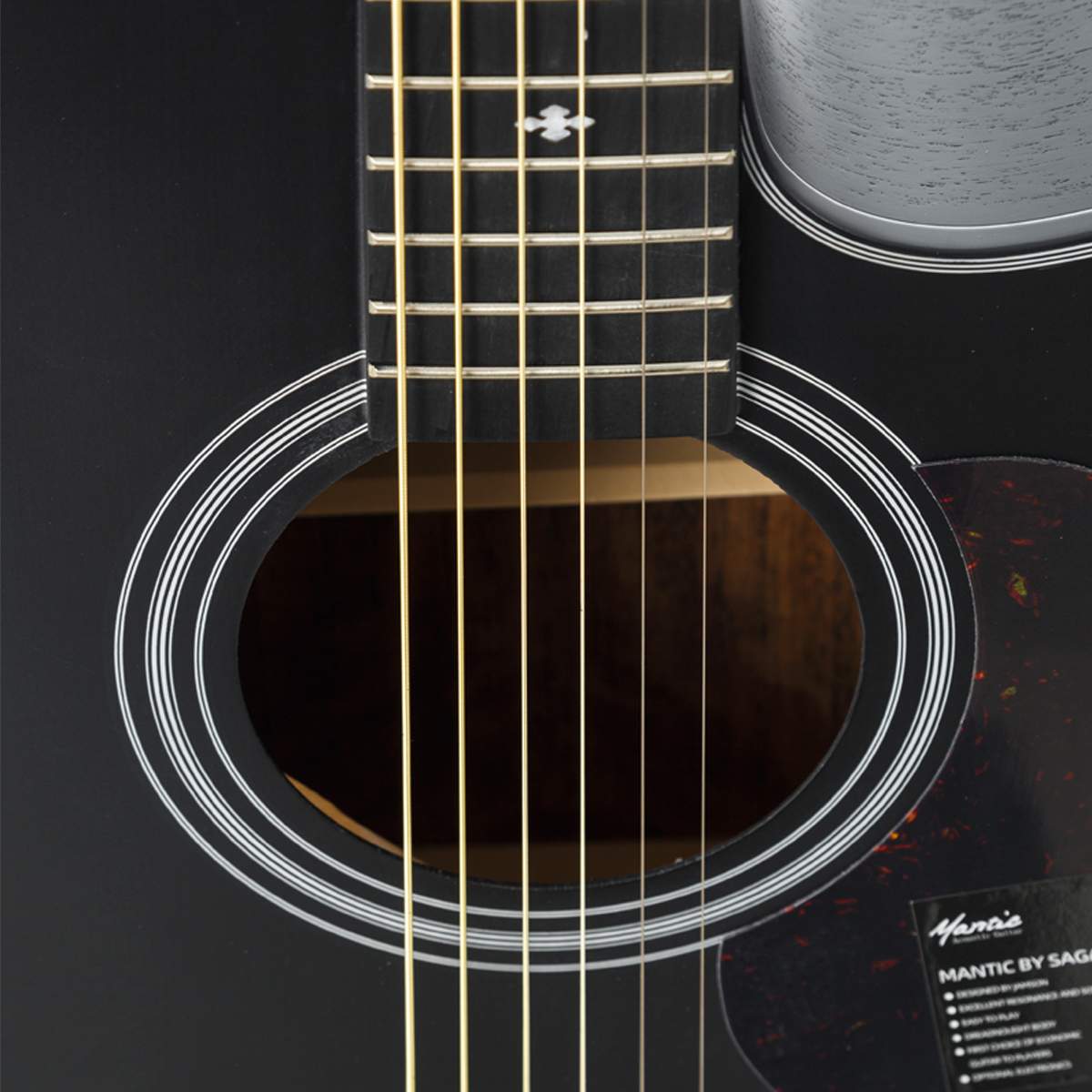 Акустическая гитара Mantic AG-370C BK — корпус и детали - фото 3