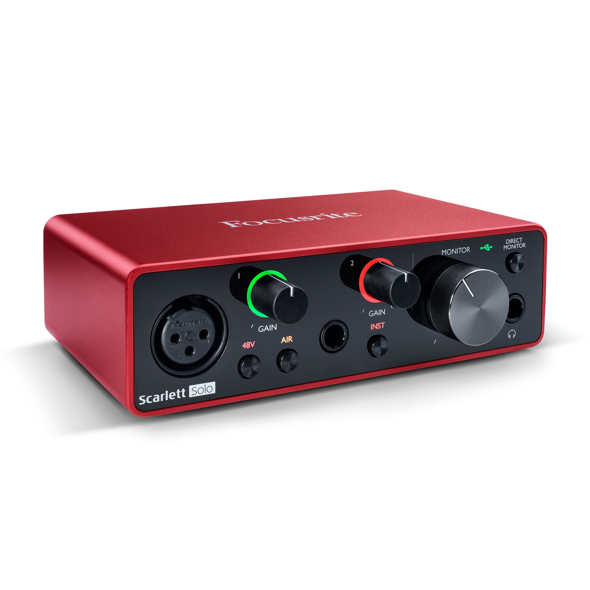 USB-аудиоинтерфейс Focusrite Scarlett Solo Studio — разъёмы и органы управления - фото 3