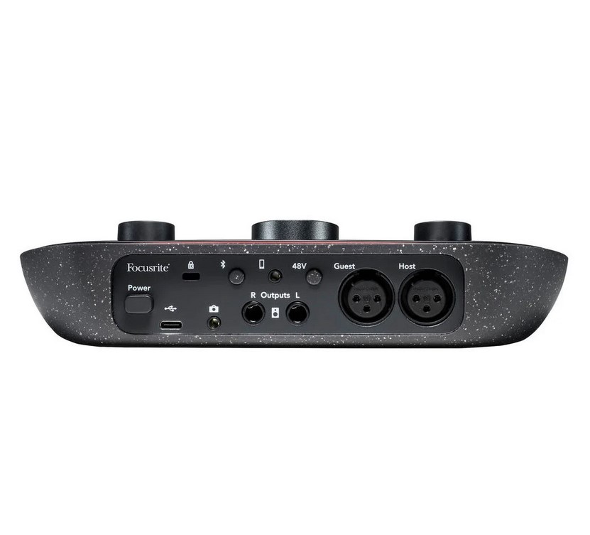 USB-аудиоинтерфейс Focusrite Vocaster Two — разъёмы и органы управления - фото 1
