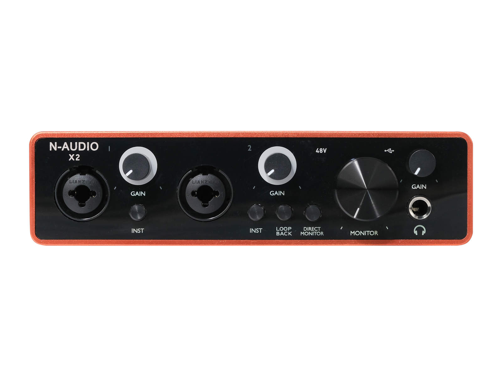 USB-аудиоинтерфейс N-Audio X2 N Audio — разъёмы и органы управления - фото 3