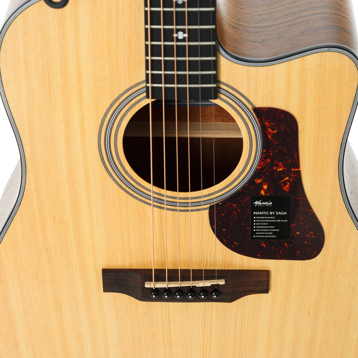 Акустическая гитара Mantic AG-370C — корпус и детали - фото 1