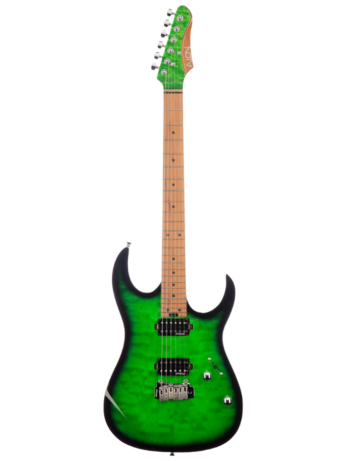 Электрогитара Aion H-30 green burst — общий вид