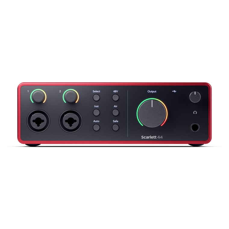 USB-аудиоинтерфейс Focusrite Scarlett 4i4 4th gen — разъёмы и органы управления - фото 2