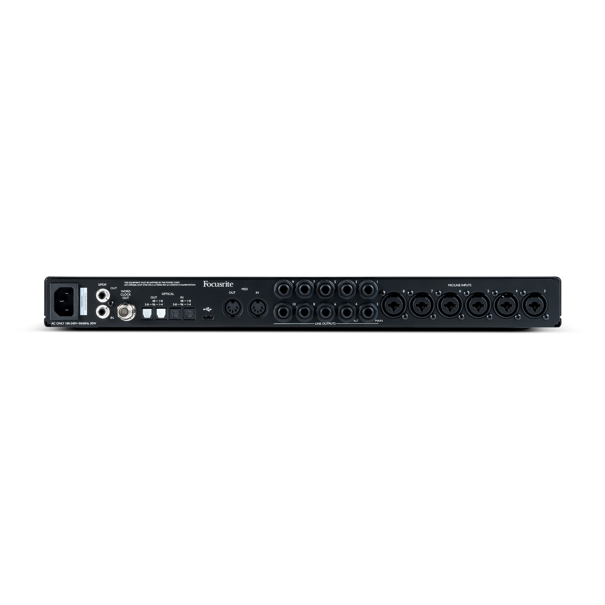 USB-аудиоинтерфейс Focusrite Scarlett 18i20 3rd gen — разъёмы и органы управления - фото 1