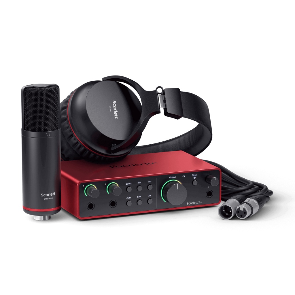 USB-аудиоинтерфейс Focusrite Scarlett 2i2 Studio 4th — разъёмы и органы управления