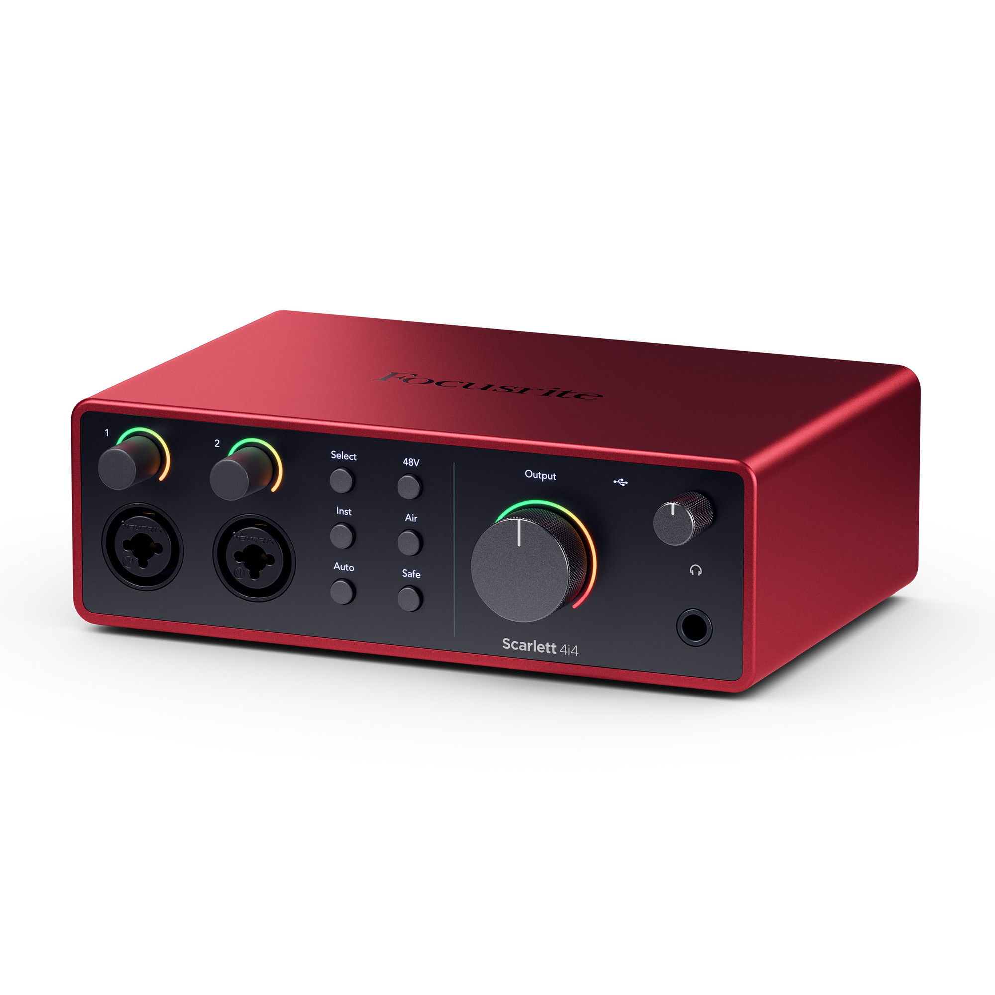 USB-аудиоинтерфейс Focusrite Scarlett 4i4 4th gen — разъёмы и органы управления - фото 4
