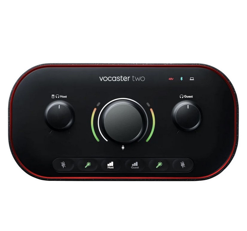 USB-аудиоинтерфейс Focusrite Vocaster Two — разъёмы и органы управления - фото 2