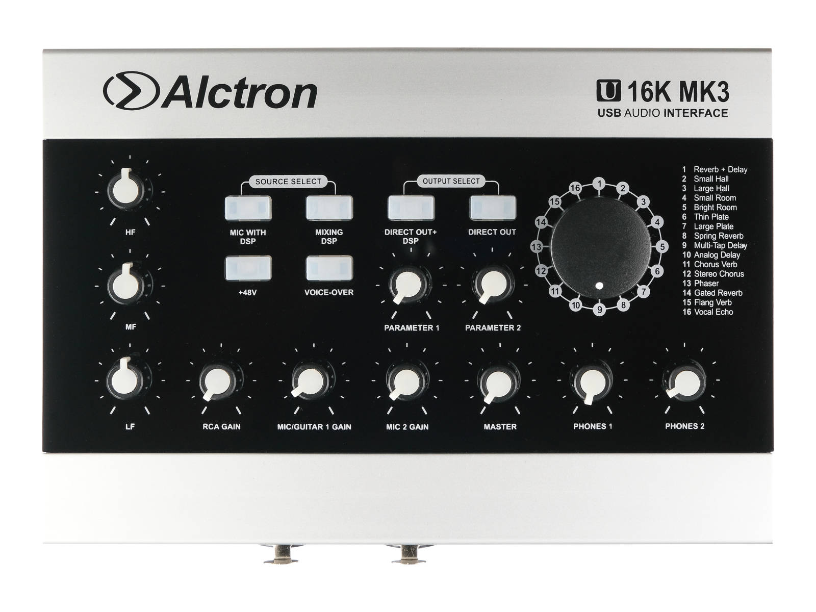 USB-аудиоинтерфейс Alctron U16K MK3 — разъёмы и органы управления - фото 2