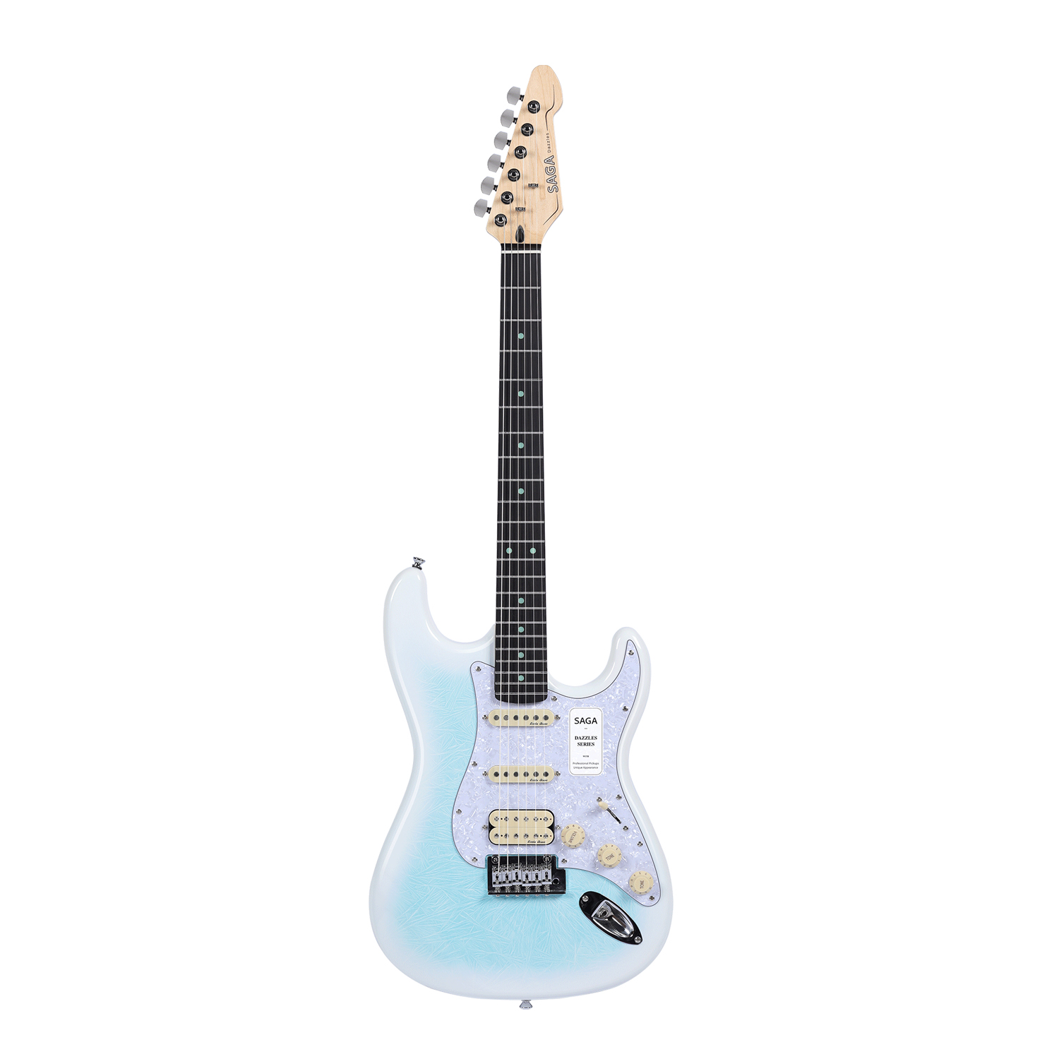 Электрогитара Saga CELESTIAL BLUE — корпус и детали