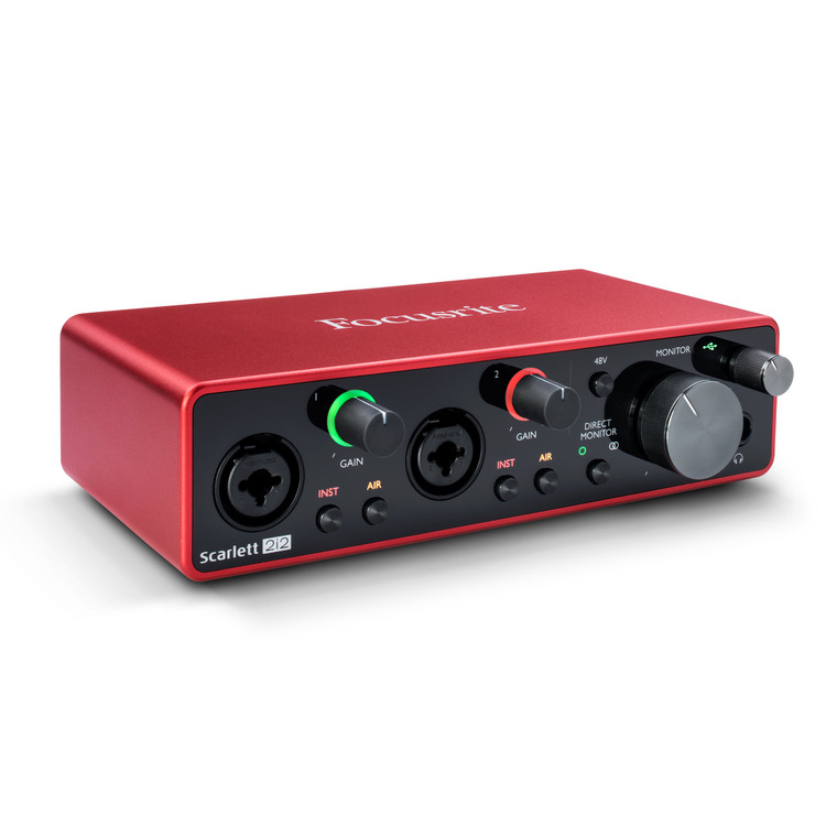 USB-аудиоинтерфейс Focusrite Scarlett 2i2 3rd gen — разъёмы и органы управления