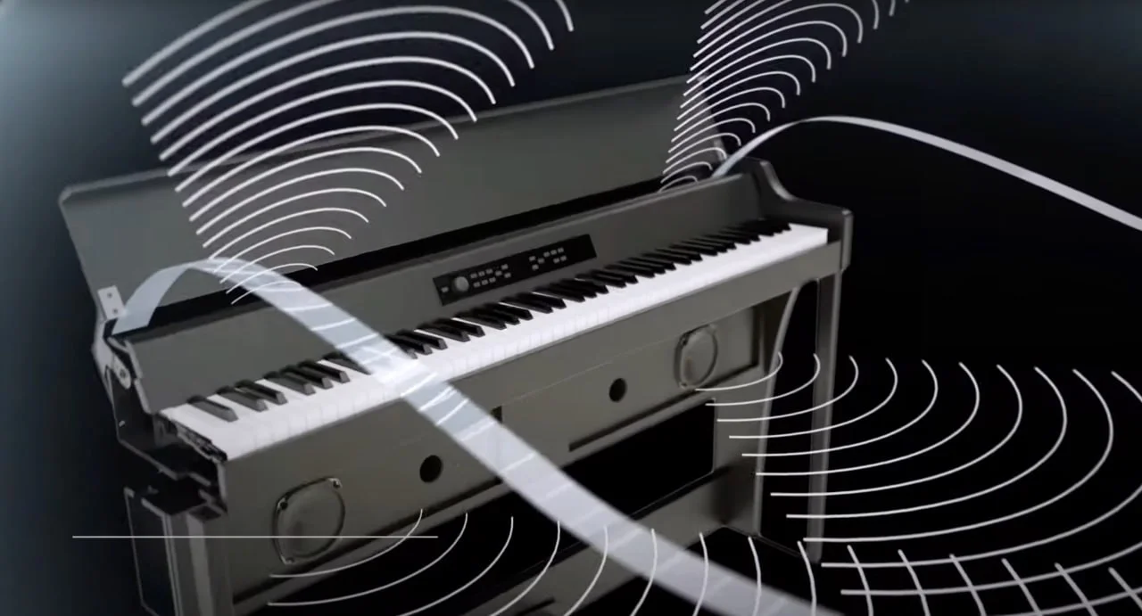 Схема распространения звука в Korg G1