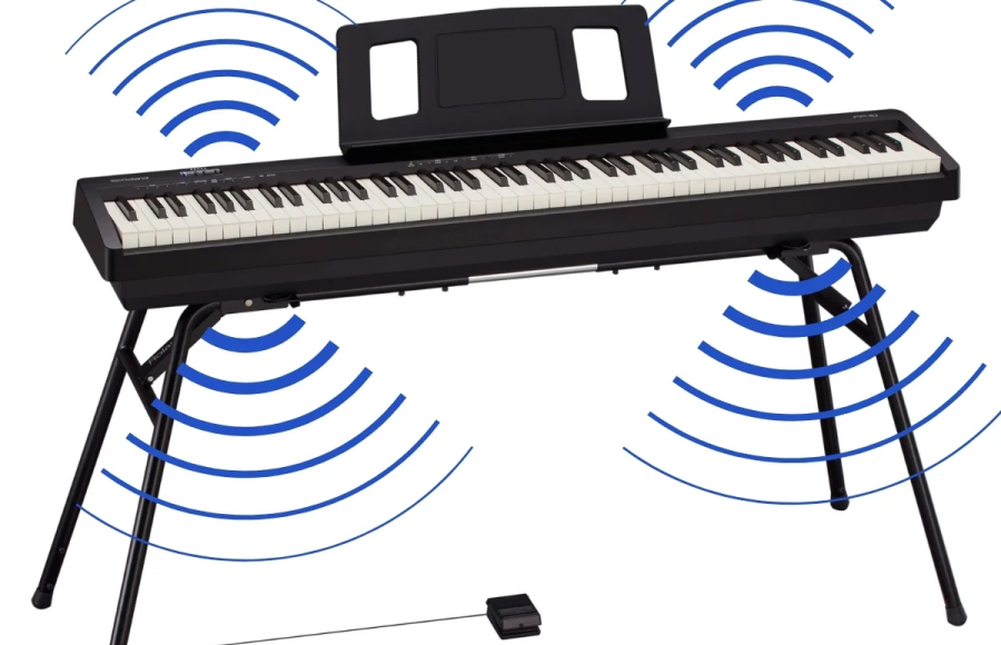 Акустическая система Roland FP-10 звучит объемно благодаря грамотному распределению звука